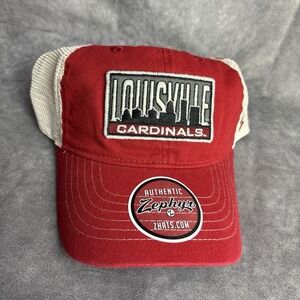 Louisville Cardinals Hat Adjustable Red College Mesh Trucker‎ NEW